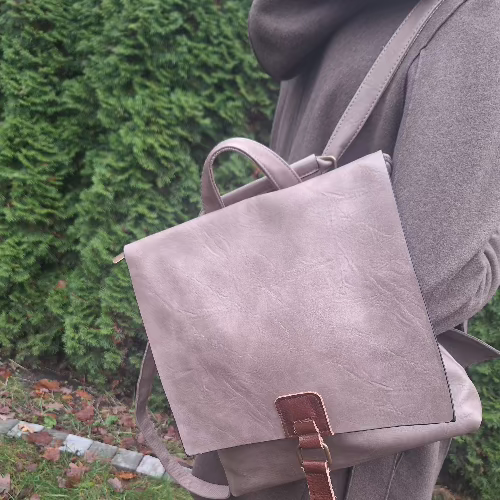 Teilleder Rucksack Tasche