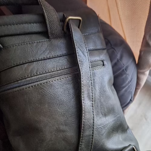 Teilleder Rucksack Tasche