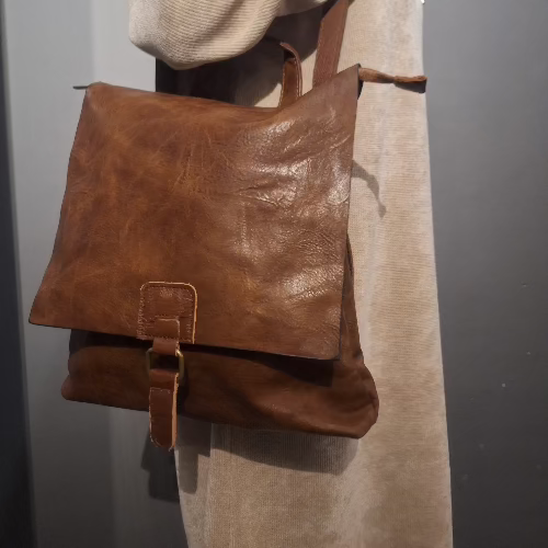 Teilleder Rucksack Tasche