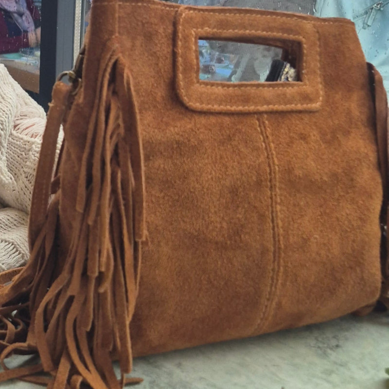 Wildleder Tasche mit Fransen