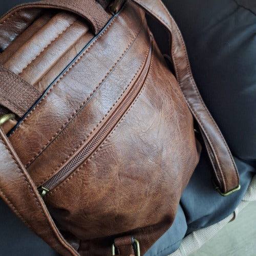 Teilleder Rucksack Tasche