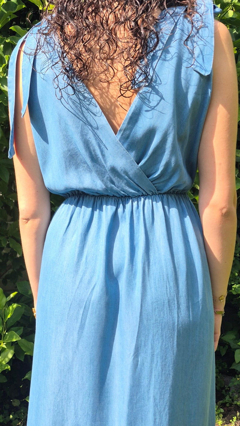 Stylisches Jeans - Kleid Ärmellos