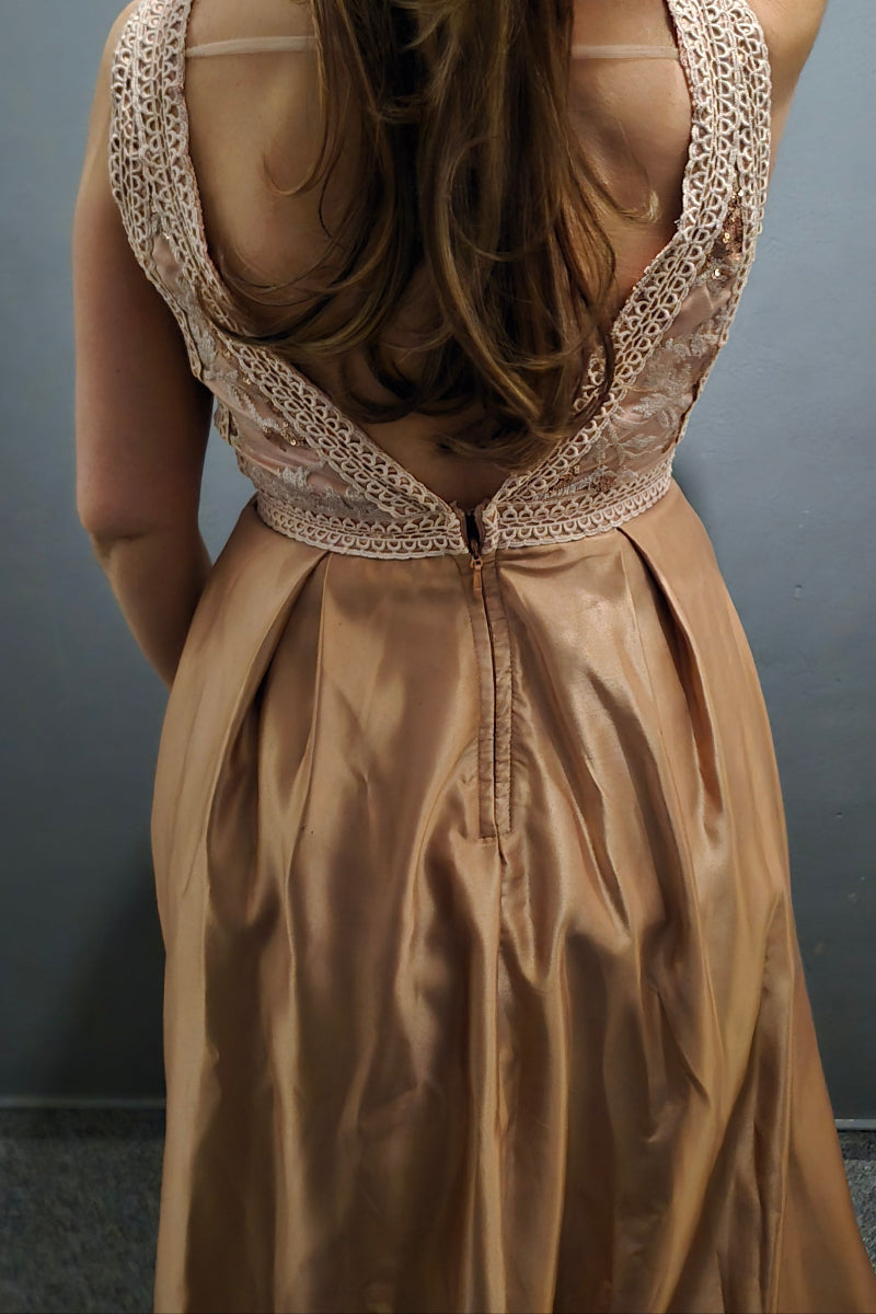 Abendkleid Roségold
