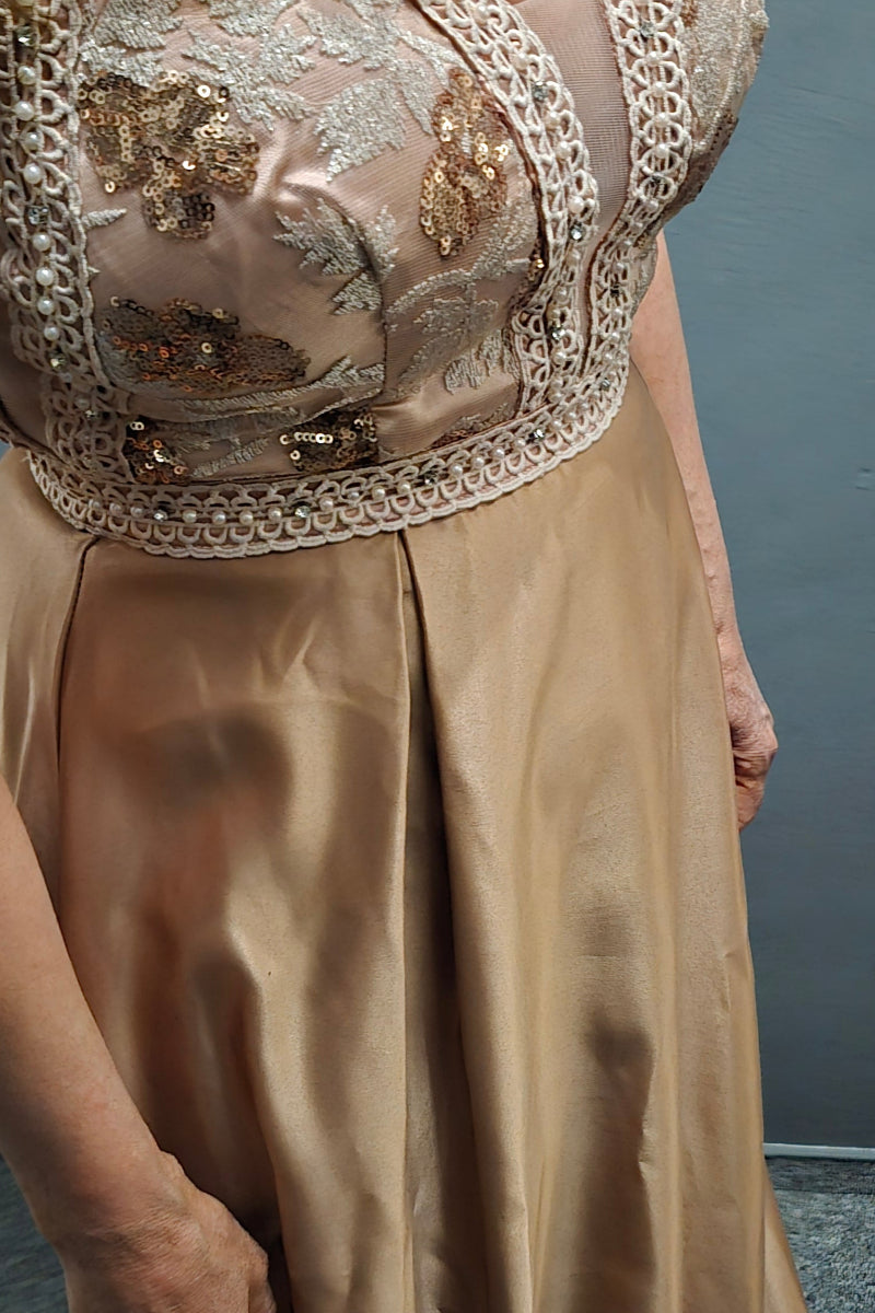 Abendkleid Roségold