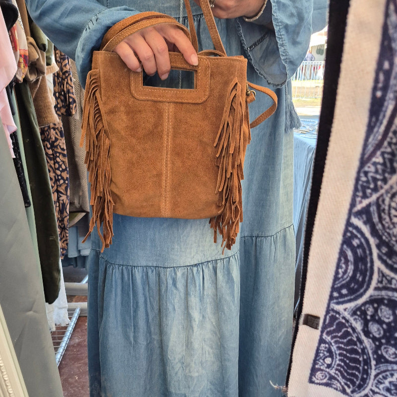 Wildleder Tasche mit Fransen