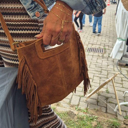 Wildleder Tasche mit Fransen