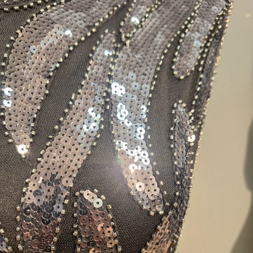 Exklusives Glitzerkleid - Silber