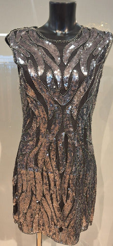 Exklusives Glitzerkleid - Silber